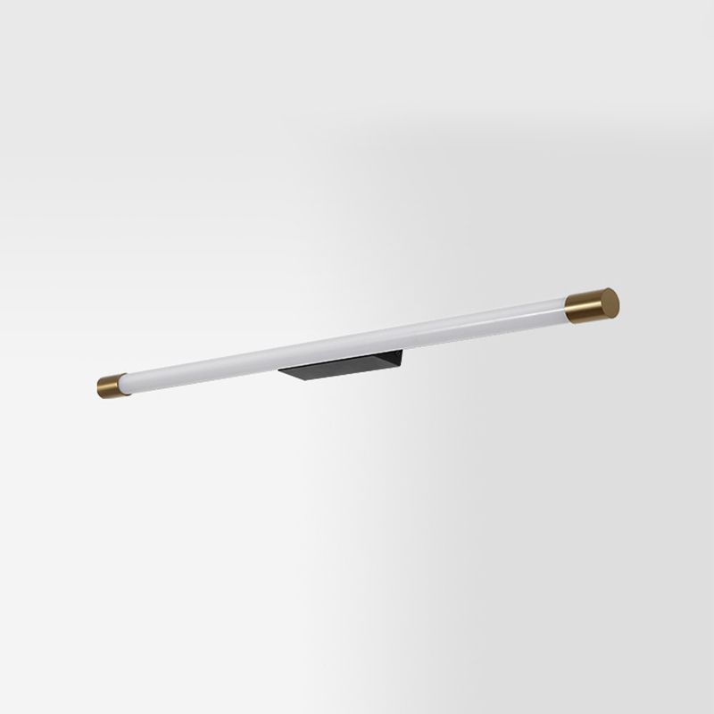 Metal Linear Shape Wall Lighting Modern Style 1 Light Wall Mounted Light Fixture in Gold