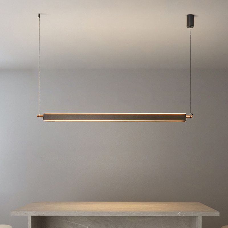Modern Simple Hanging Island Light Metal LED Hanging Lighting Fixture for Sitting Room