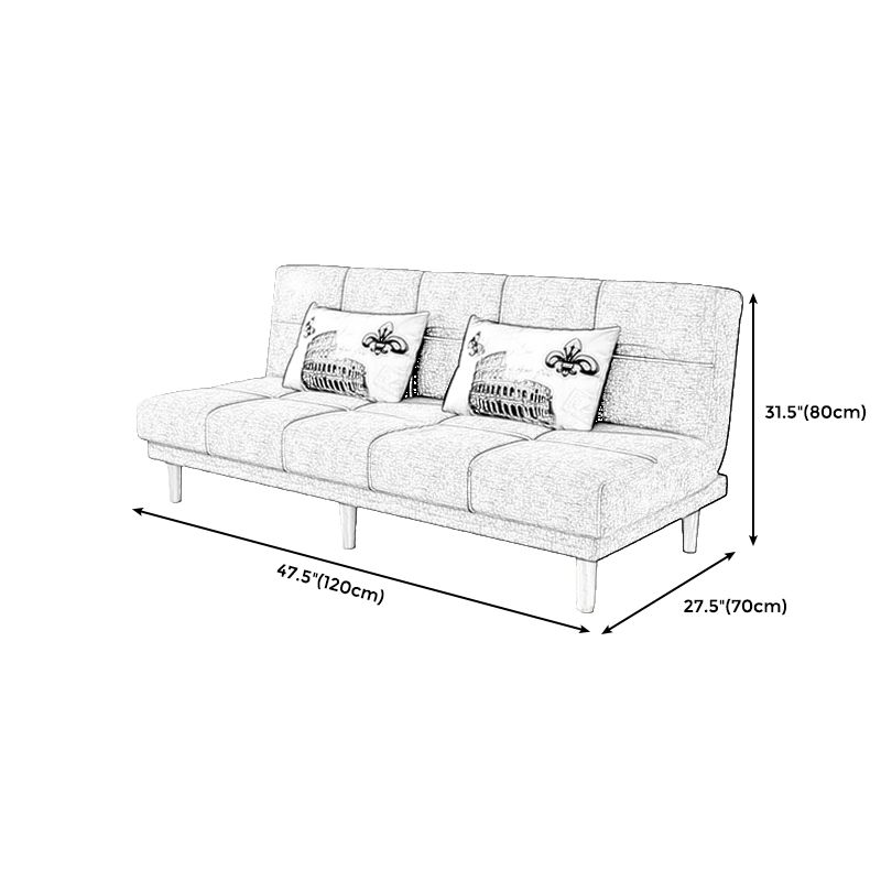 26.77" W Modern Armless Settee Convertible Sleeper Sofa for Living Room