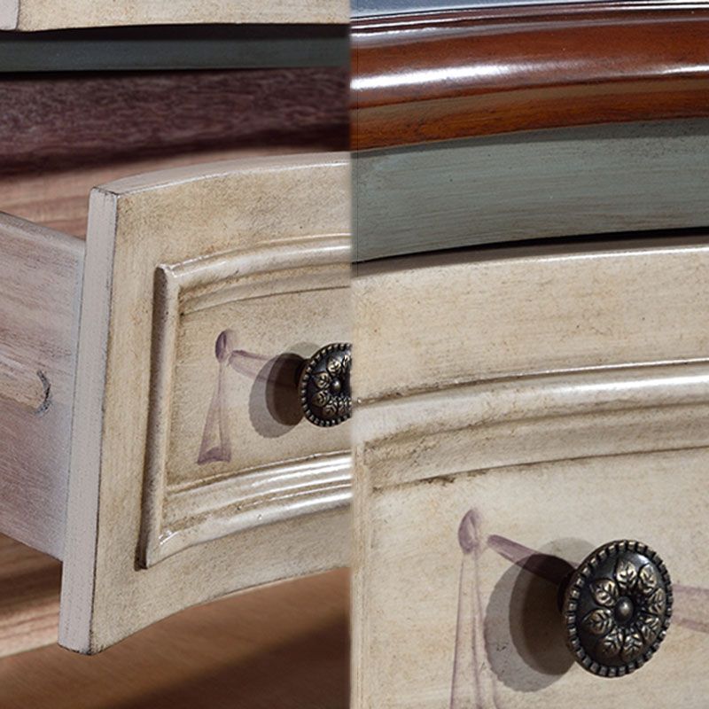 Traditional Vertical Lingerie Chest Wood Storage Dresser for Bedroom