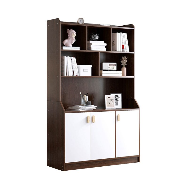 Modern Accent Cabinet with Wooden Shelves and Doors Water Resistant Cabinet
