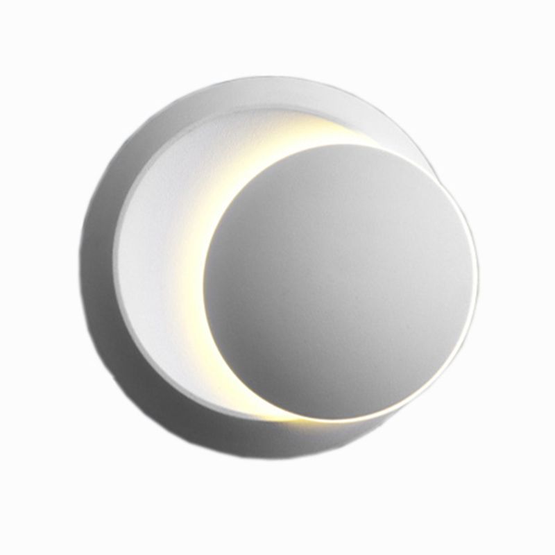 Moderner Stil runder Schatten Wandleuchten Metall 1-Licht-Wandmontage Beleuchtung