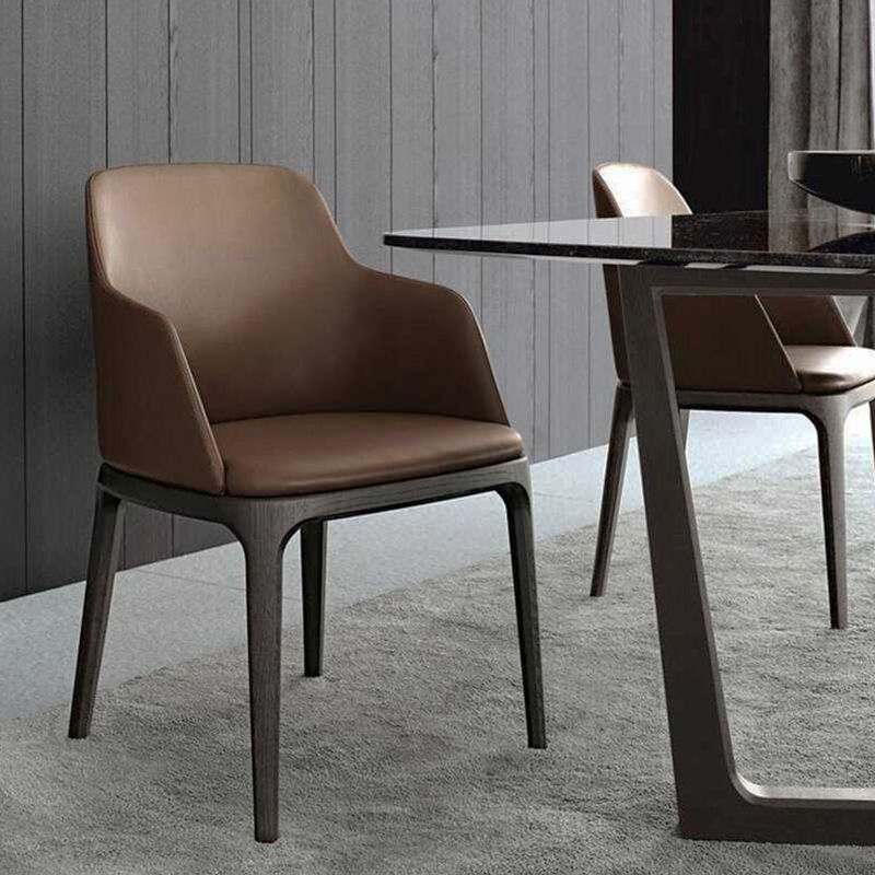 Brown and Black Contemporary Upholstered Dining and Accent Chairs