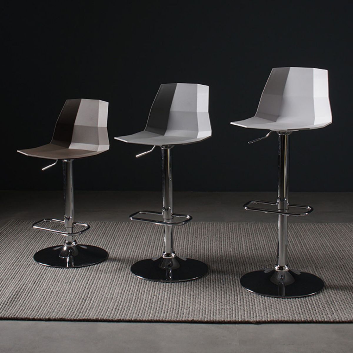 Modern Plastic Counter & Bar Stool Indoor Adjustable Height Footrest Stool