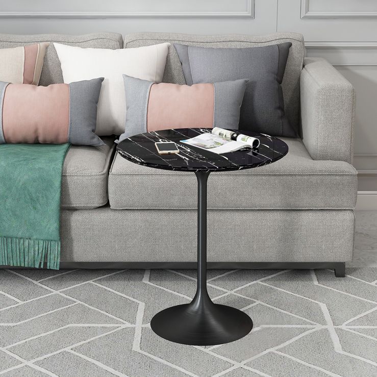 Round Tulip Base Dining Table Traditional Luxury Stone Furniture for Dining Room