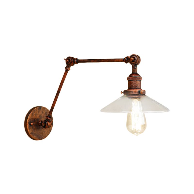 Rost Ein leichter Leuchter leichter Vintage klares Glas verjüngter Beleuchtung für Schlafzimmer