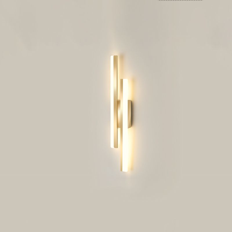 1-LightMulti Linears Shade Wall Sconce Modern Simple Style Wall Lighting in Black