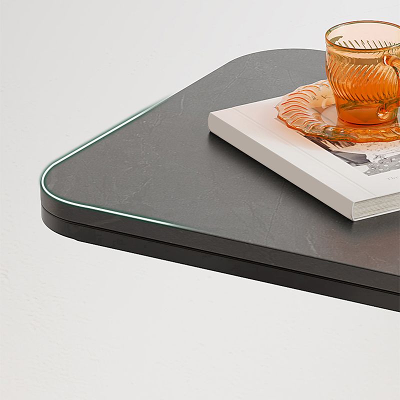 Contemporary C-shape Side Table Black/Gold Metal Side End Snack Table