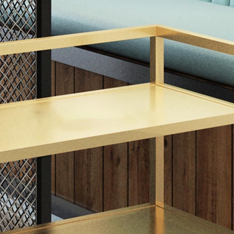 25.59"H Stationary Modern Prep Table Metal Rectangular Prep Table for Home Use