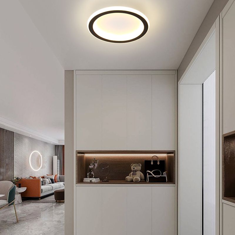 LED Ceiling Lamp Modern Style Ceiling Mount Light with Silica Gel Shade for Bedroom