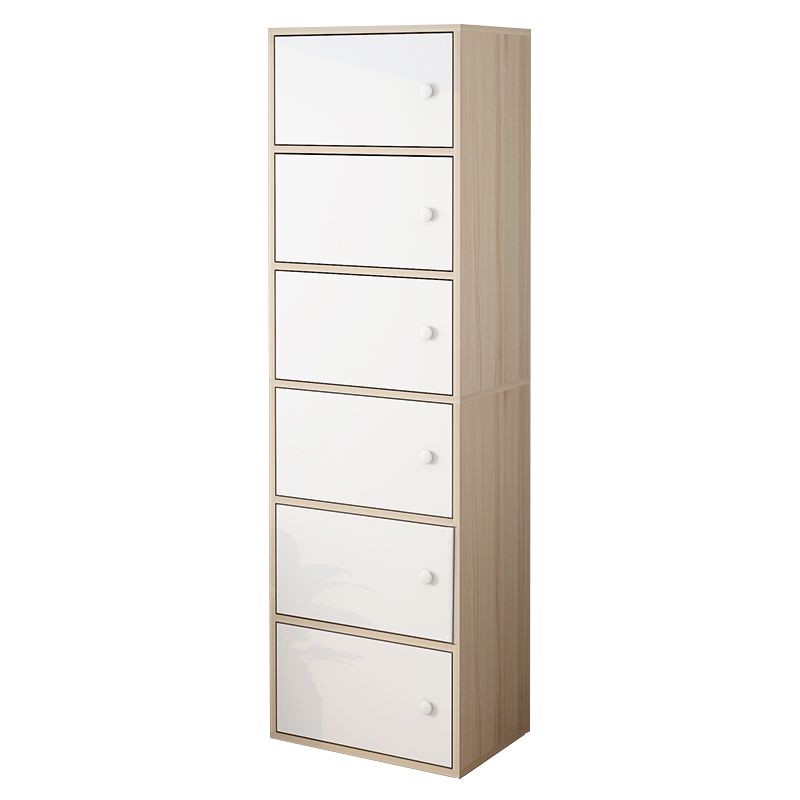 Modern Rectangle Storage Cabinet Wood Knobs Cabinet with Doors