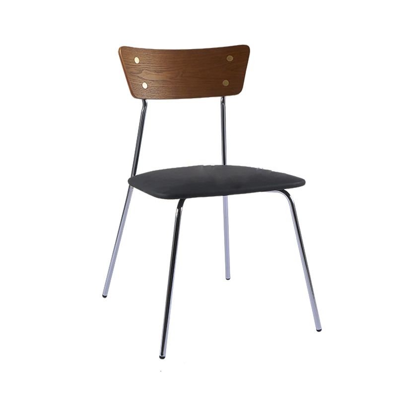 Industrial Style Upholstered Armless Dining Chairs Open Back Dining Side Chairs for Home