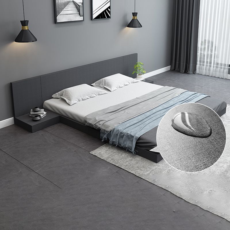 Solid Wood Platform Bed Mid-Century Modern Platform Bed Frame Mattress Included