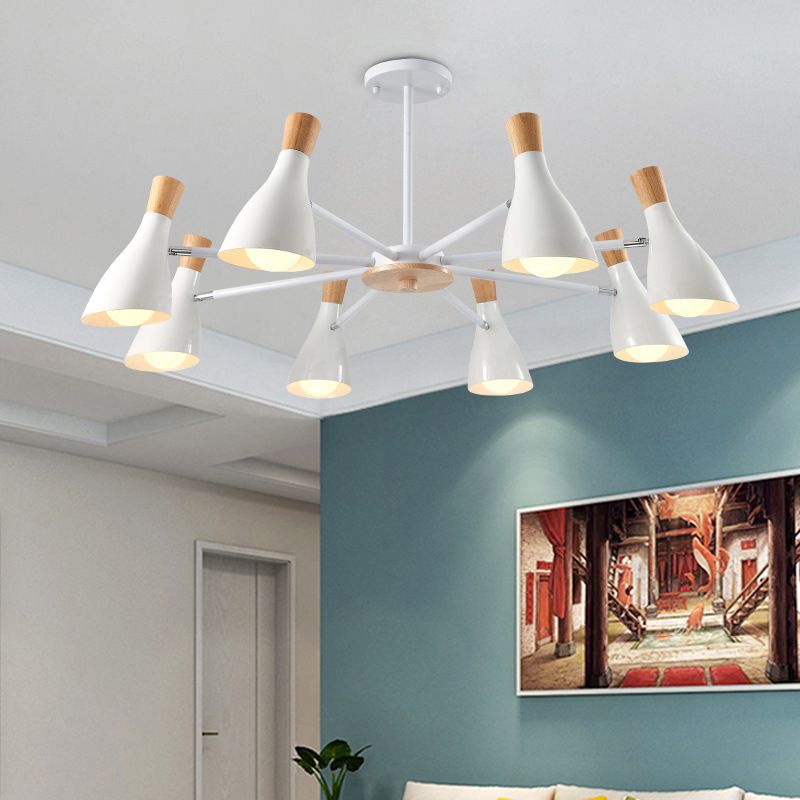 Lámpara de metal de estilo de cono de cono múltiple cono de luz