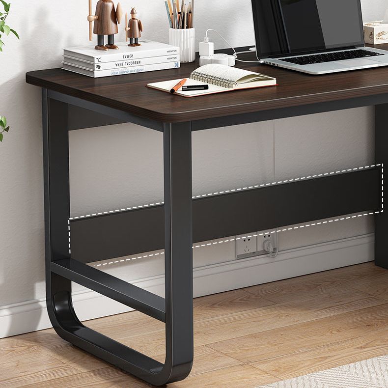 Metal and Wooden Writing Desk Rectangular Office Desk for Dormitory