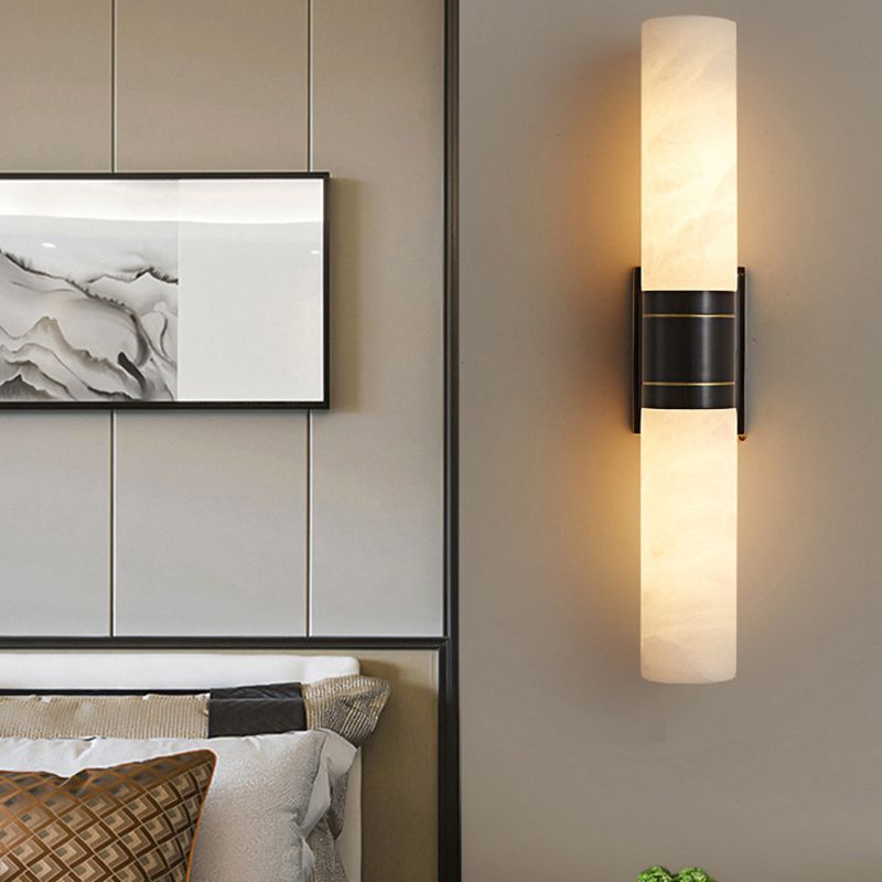 Cylinder Shape Metal Wall Sconces Modern 2-Lights Wall Mount Light Fixture