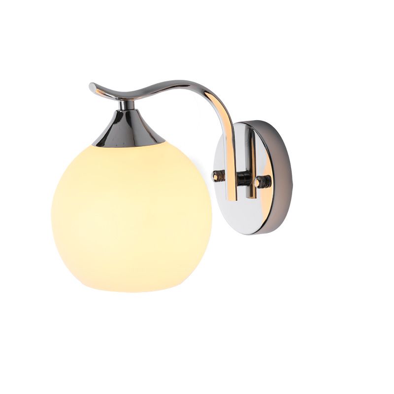 Forma sferica in stile moderno con applione da parete in lampadina 1 Metal 1 Sconce leggera per capezzale dell'hotel