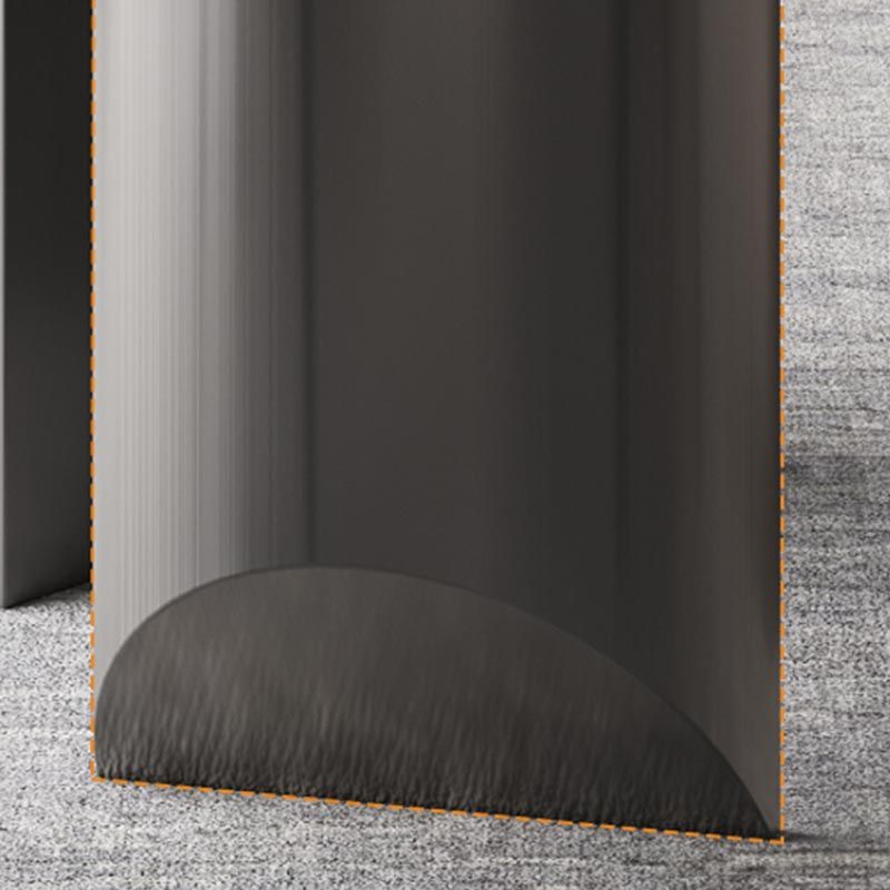 Round Dining Table Contemporary Dining Table with Stainless Steel Pedestal Base