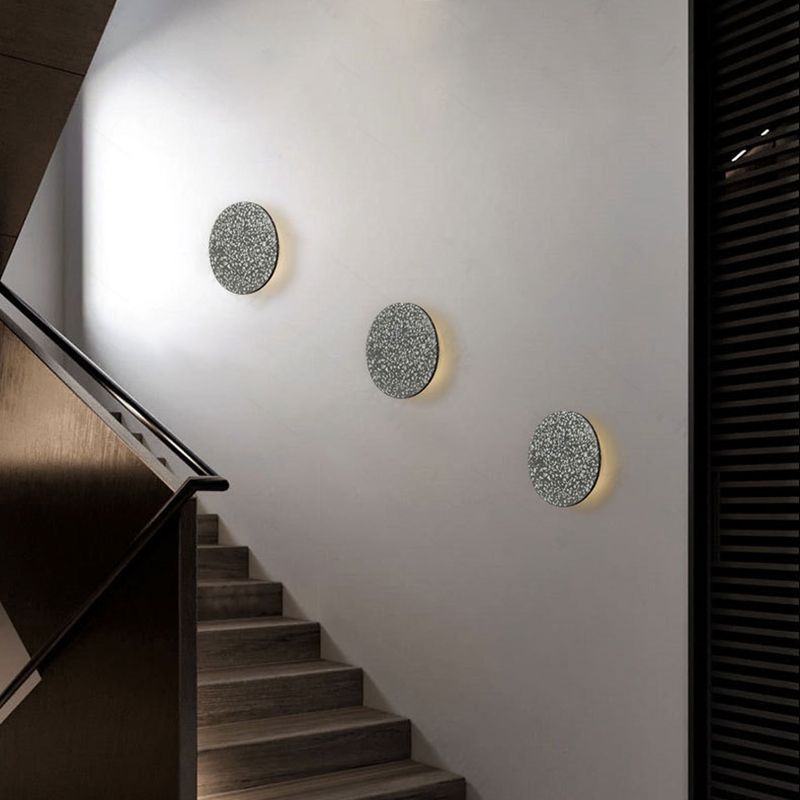 Lámpara de pared de luz de 1 luz moderna con sombra de piedra para restaurante