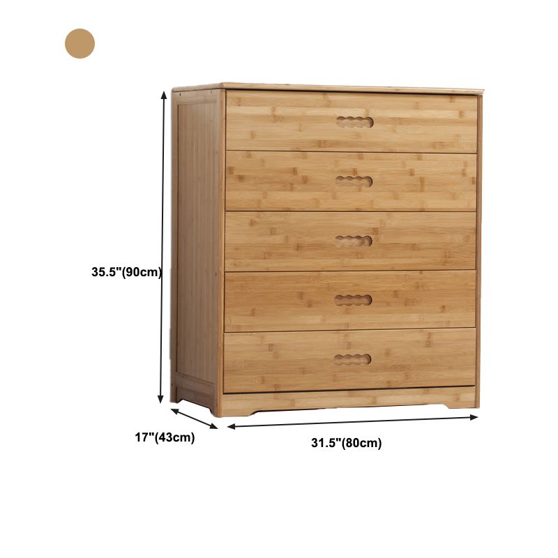 Modern Bamboo Storage Chest Dresser Bedroom Storage Chest with Drawers