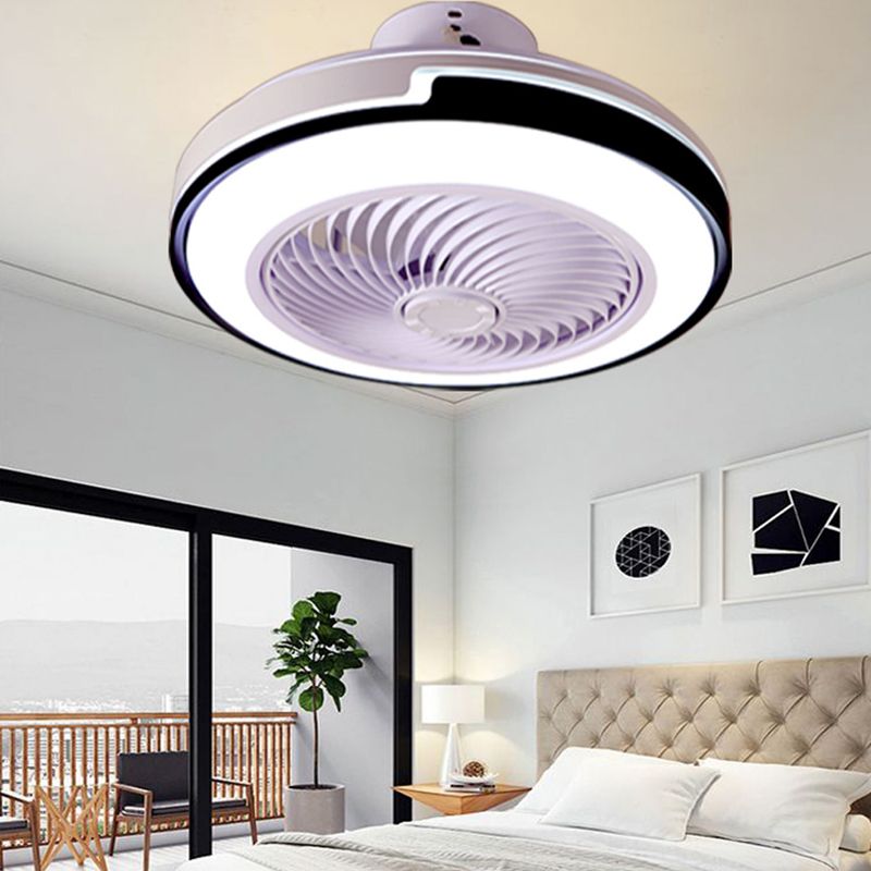 Runde Flush Mount Deckenventilator Nordic Metall Esszimmer LED Semi Flush Light