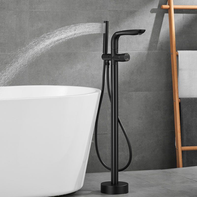 Contemporary Style Freestanding Faucet Copper Floor Mounted Freestanding Faucet