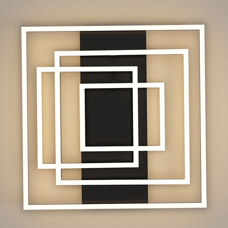 Lampada a filo contemporaneo geometrico 4 lampade a filo in metallo in metallo in nero