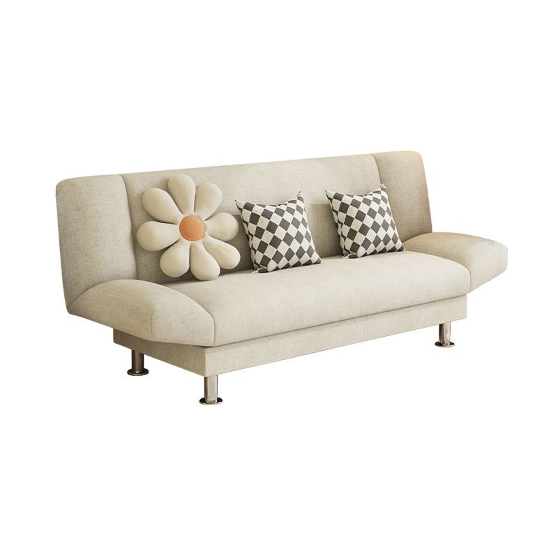 29.52" H Linen Armless Convertible Sleeper Sofa for Living Room