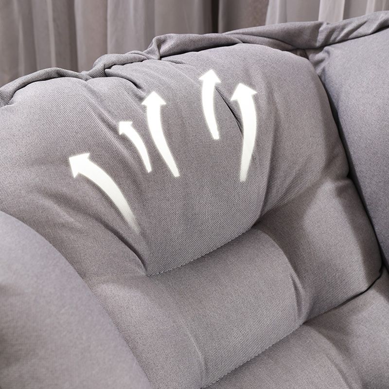 29.52"W*27.55"D Cotton Blend Arm Chair with Basic Four Black Legs, Flared Arms