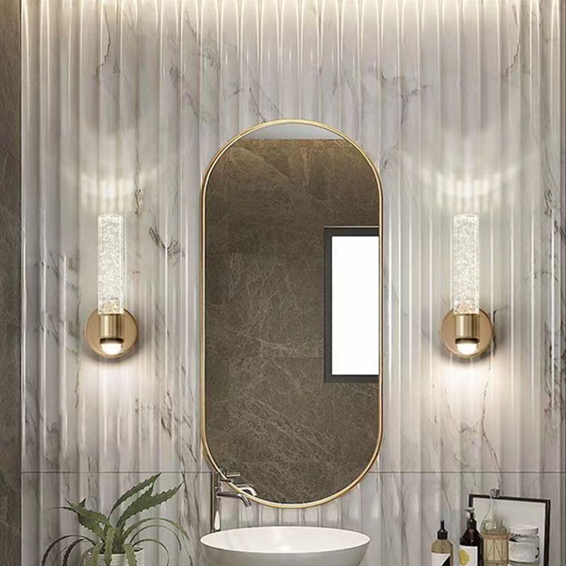 Crystal Bath Vanity Lighting Golden Modernism LED Wall Light for Bathroom