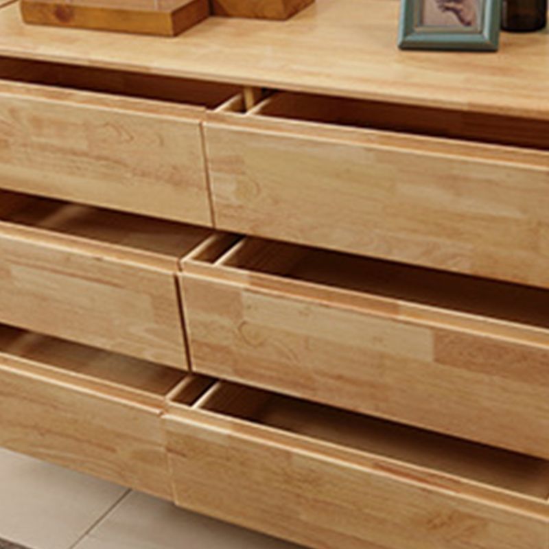 Contemporary 16" W Rubber Wood Storage Chest Bedroom Chest with Drawers