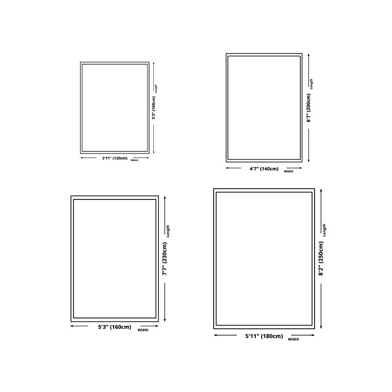 White Color Piece Rug Polyester Simple Rug Stain Resistant Rug for Living Room