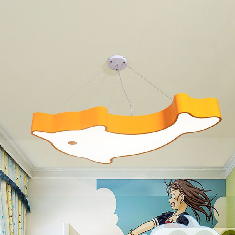 Lampadario a led lampadario minimalista sospeso a sospensione con ombra acrilica delfino