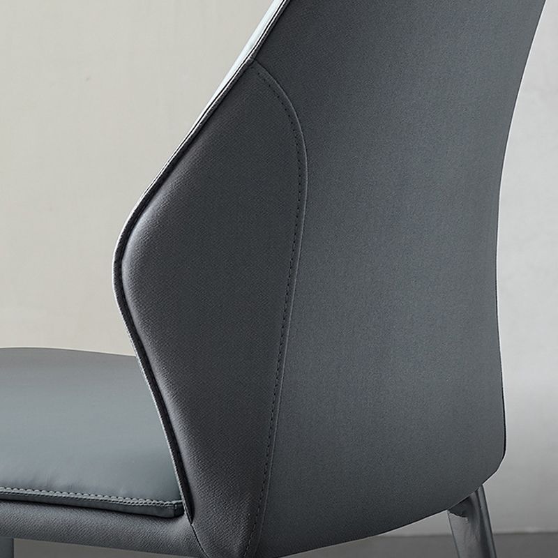 Faux Leather Kitchen Dining Chairs Contemporary Wingback Side Chairs