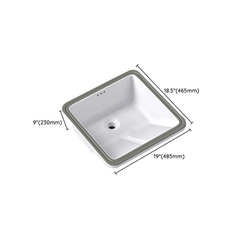 Modern Bathroom Sink Porcelain Bathroom Sink with Rectangular Shape(Not Included Faucets)
