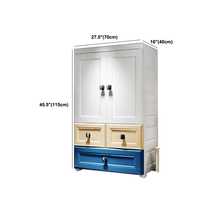 Contemporary Wardrobe Cabinet Plastic Hinged Wardrobe Armoire