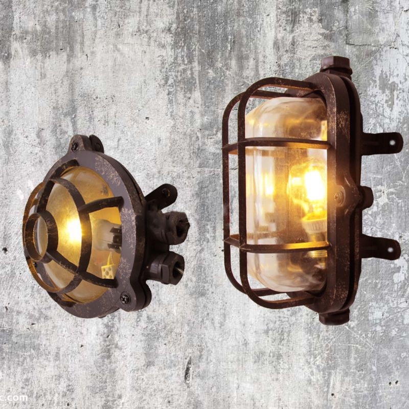 Schattiertes Restaurant Wandleuchte leichte Vintage Style Glass Metallic Wandbeleuchtung