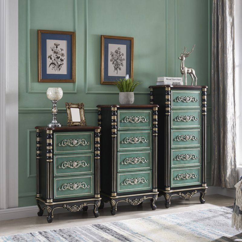 Traditional Rubber Wood Storage Chest Home Chest with 3 Drawers