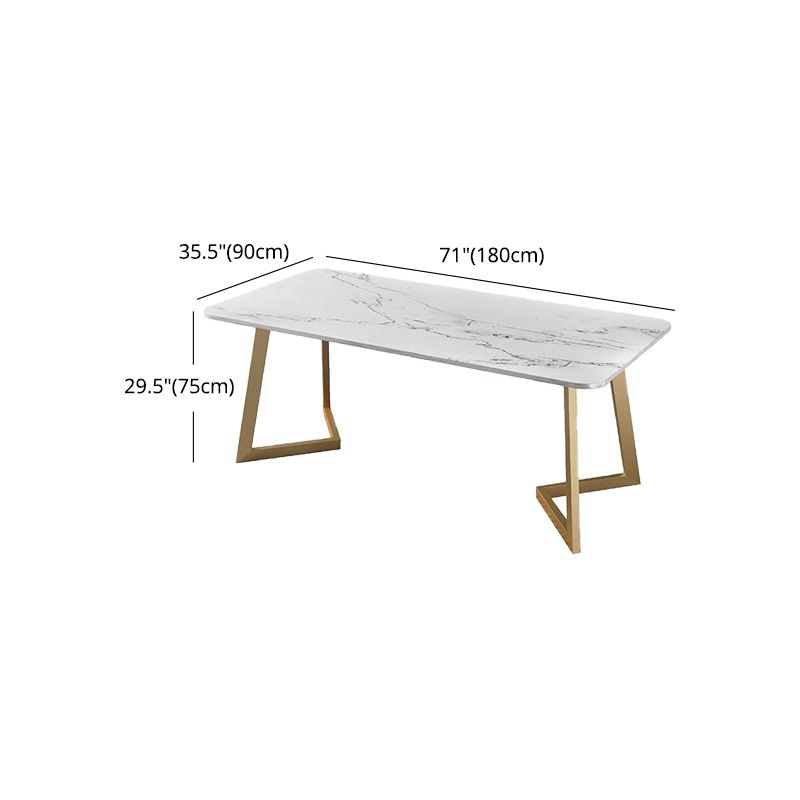 Glam 1/4/5 Pieces Dining Set Rectangle Stone Dining Table for Dining Room