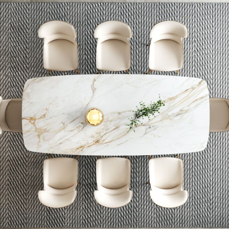 1/4/5/7/8 Pcs Dining Chairs Set Rectangle Dining Room Table Set with Double Pedestal