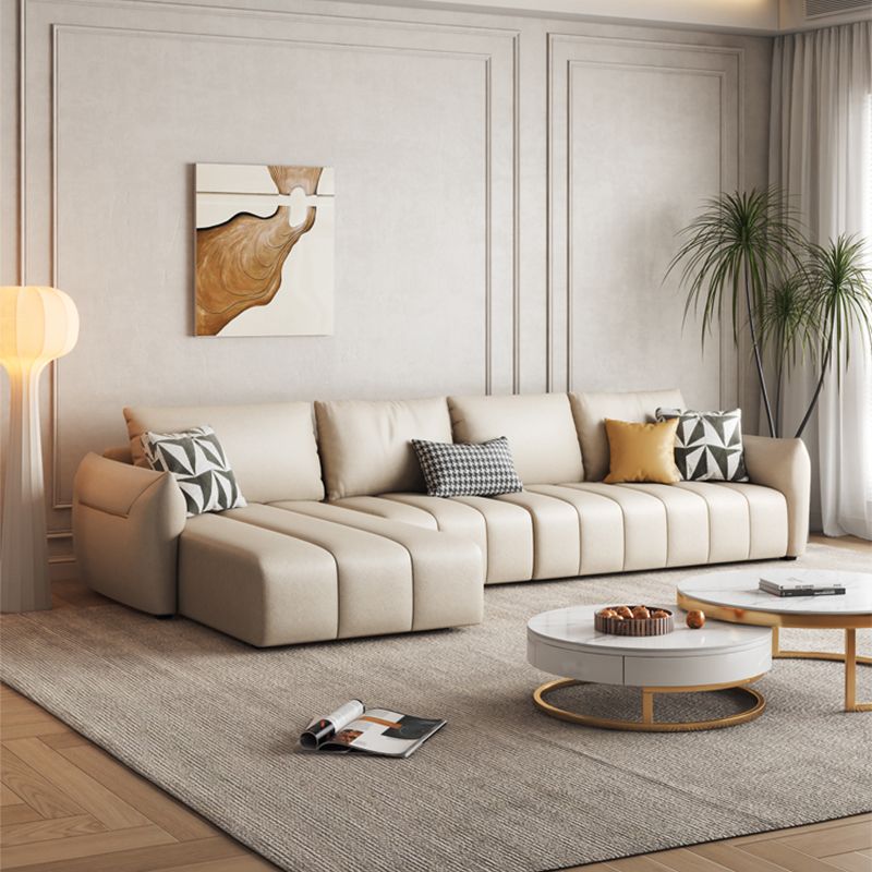 Tropical Fabric White Seating 32.2"H Standard Settee for Living Room