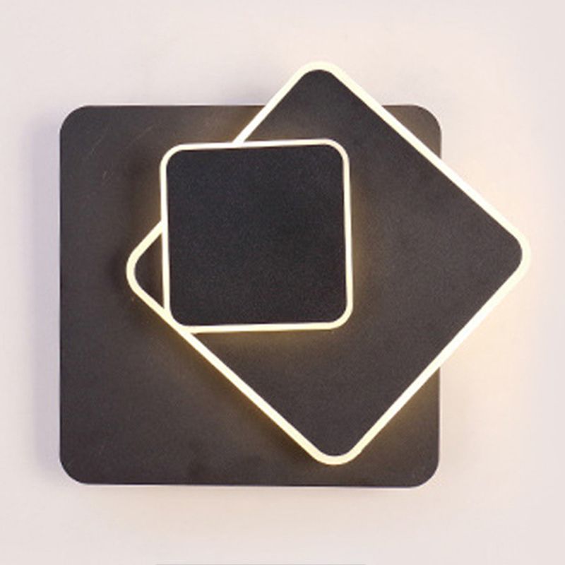 2 Lights LED Wall Mount Light Modern Simple Wall Light with Acrylic Shade for Living Room