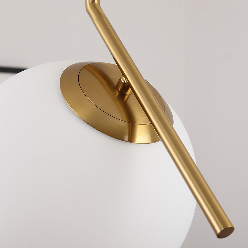 Round Hanging Pendant Lights Modern Simple White Glass Pendant Ceiling Lights for Restaurant