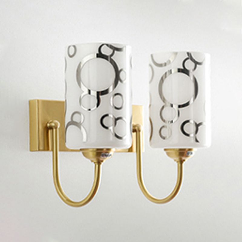 Geometrische mit Glas montierte Lampen zeitgenössischer Multi -Licht -Wandleuchte Leuchte