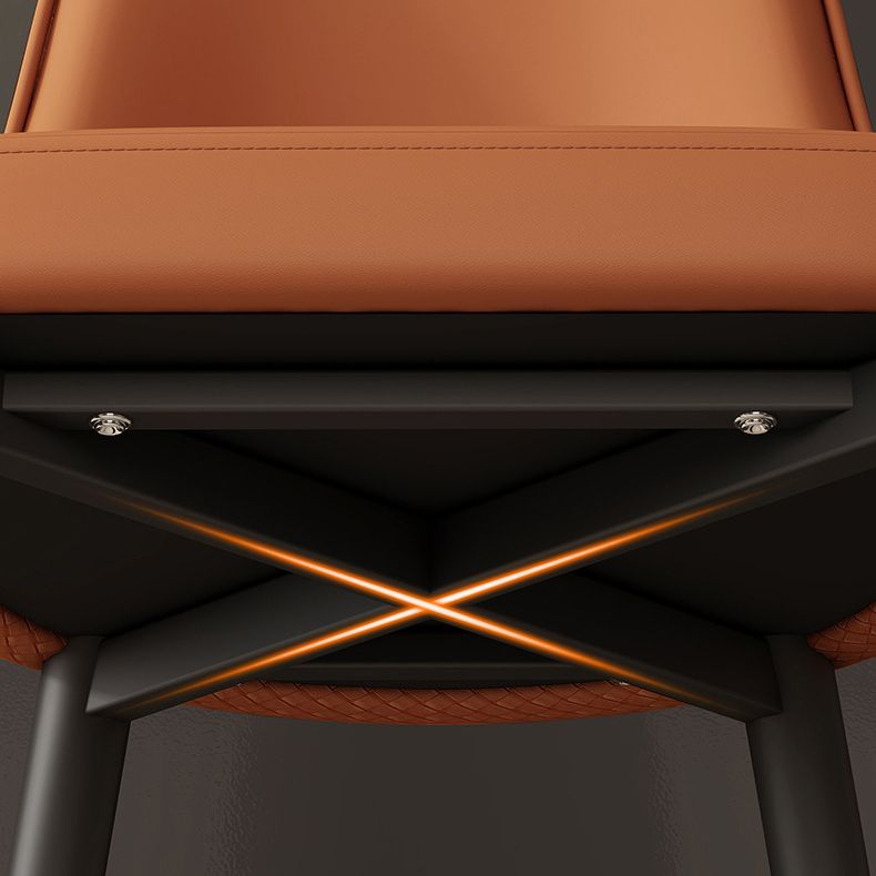 Faux Leather Dining Chair Industrial Style Parsons Side Chair