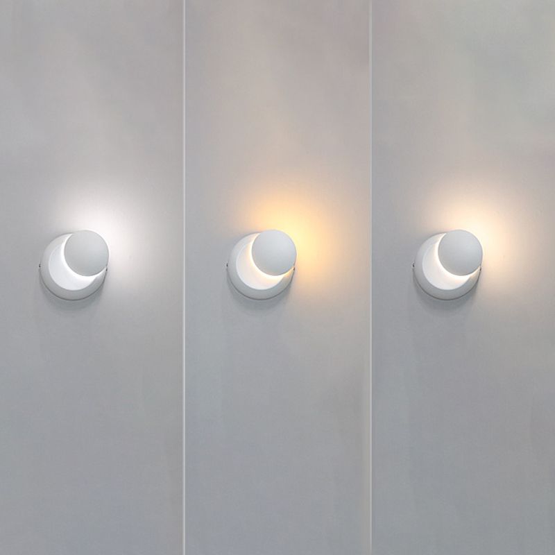 Moderne minimalistische stijl roteerbare cirkelvormige wand sconce verlichting metalen wandlicht licht