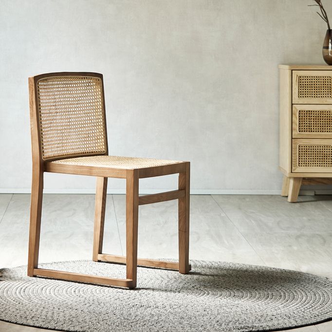 Traditional Style Dining Chair Solid Wood Stackable Side Chair for Home