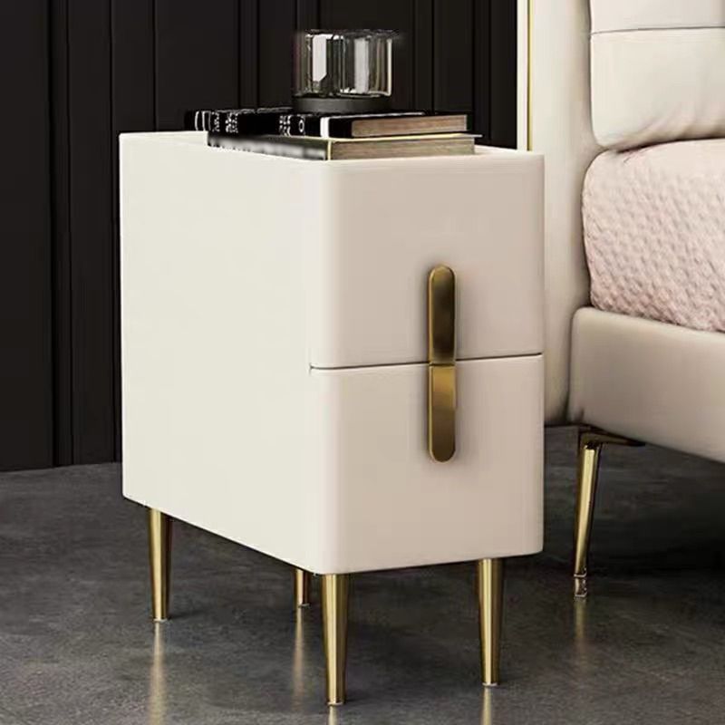 Modern Style Cocktail Table Rectangular Coffee Table with Metal Legs