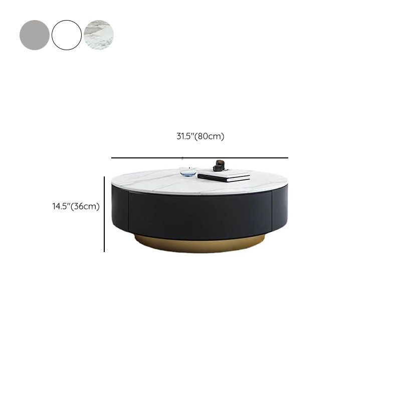 Modern Marble Side Table No Distressing End Table for Living Room