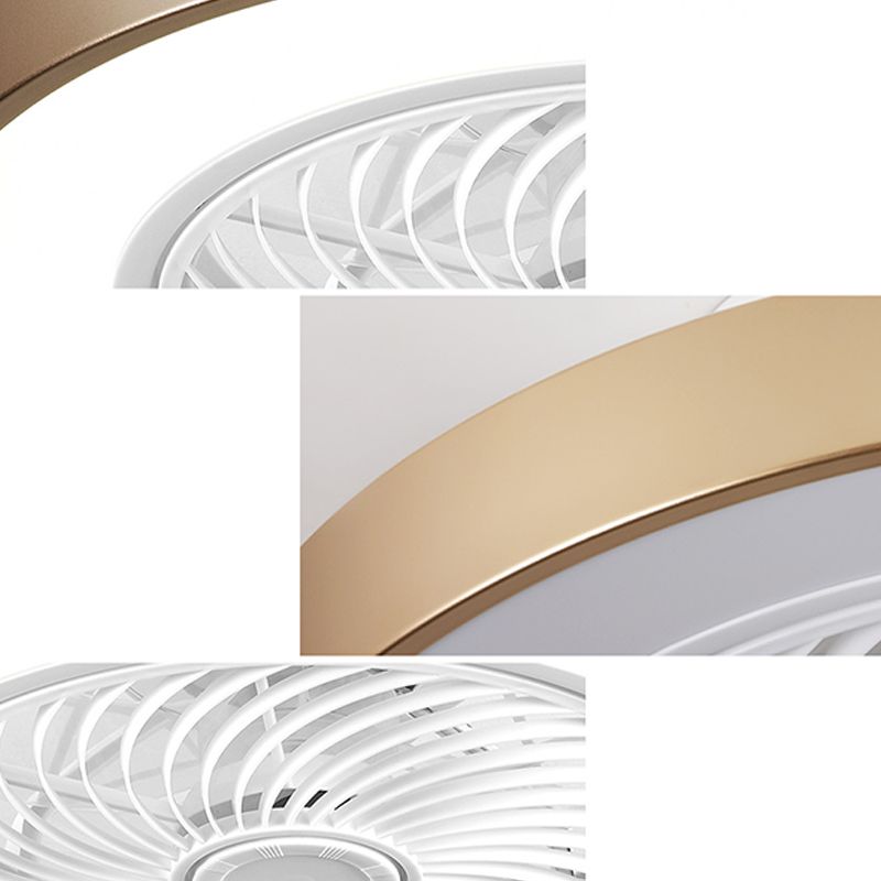 Geometric Ceiling Fan Light Modern Metal 1-Light LED Ceiling Fan for Living Room